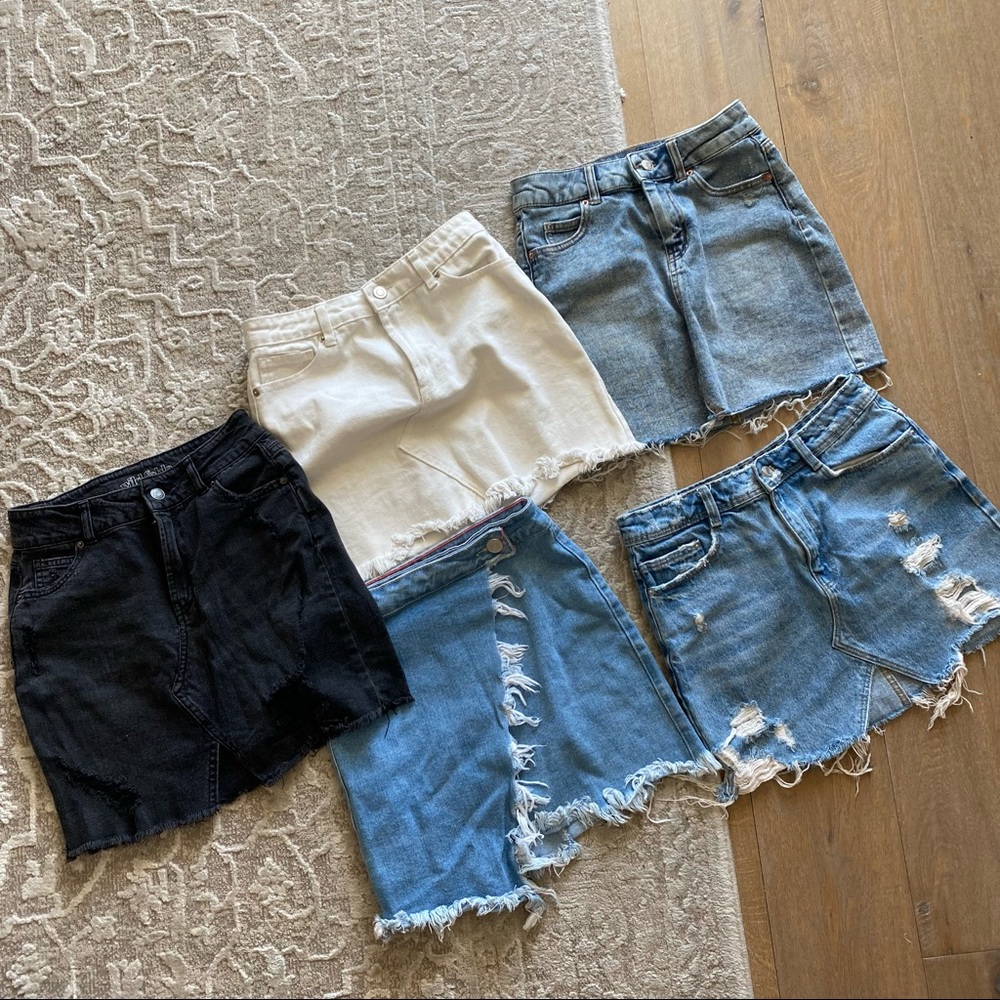 BUNDLE of 5 denim skirts